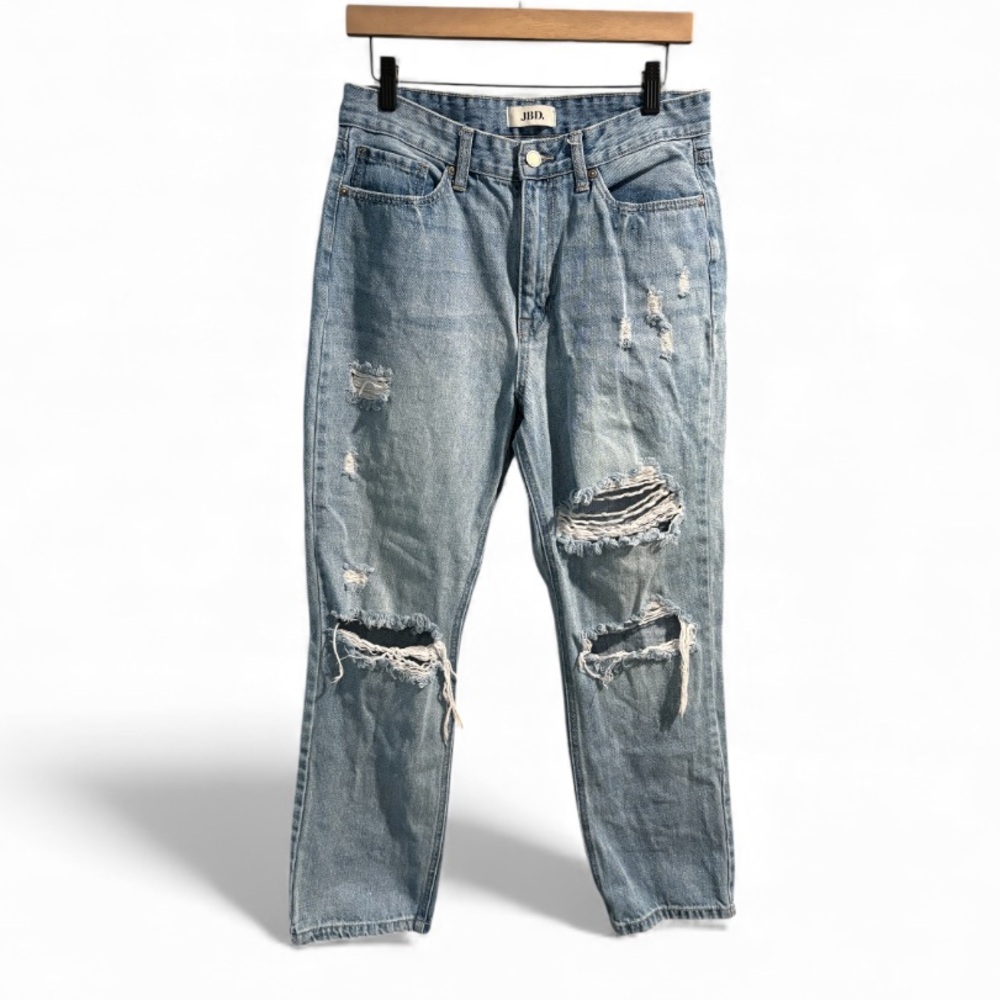 JBD Just Black Denim Distressed‎ Straight Leg Jeans- Size 29